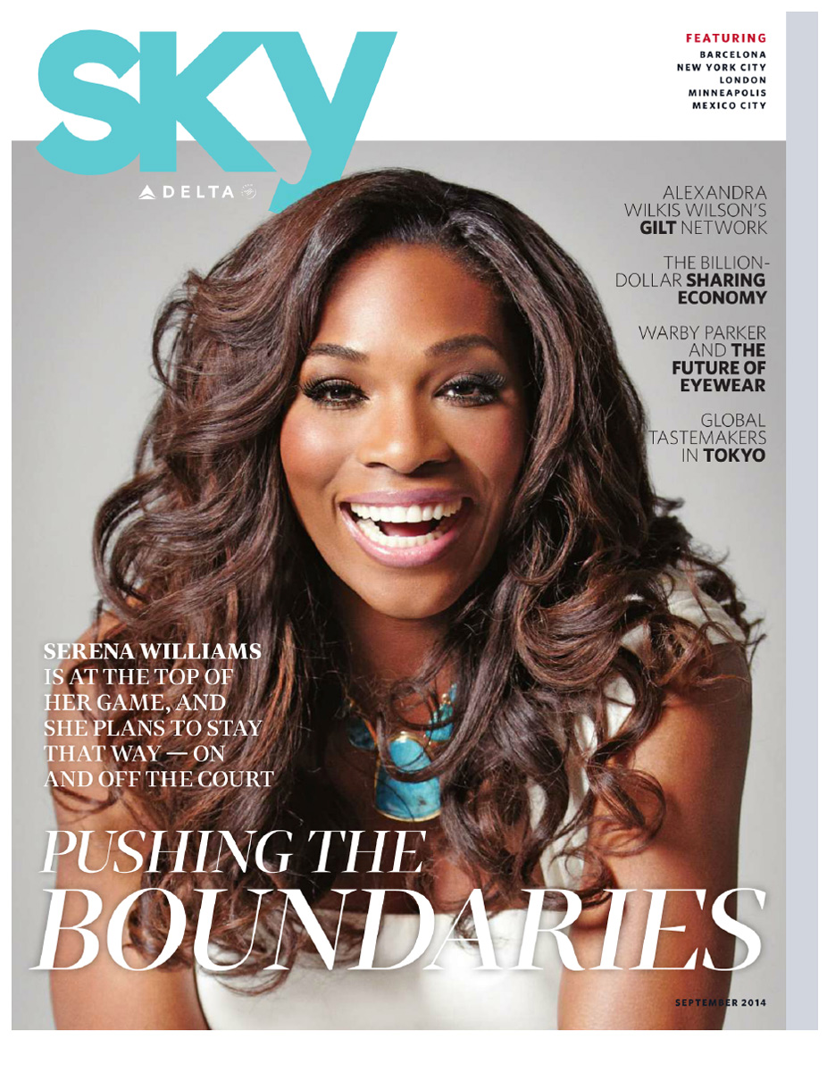 Delta Sky Magazine - Serena Williams  © Elisabeth Caren